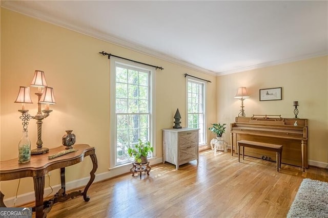 5251 Amberbrook Ct, Marietta, GA 30068 - sitting room with wood finished floors, crown molding, and baseboards