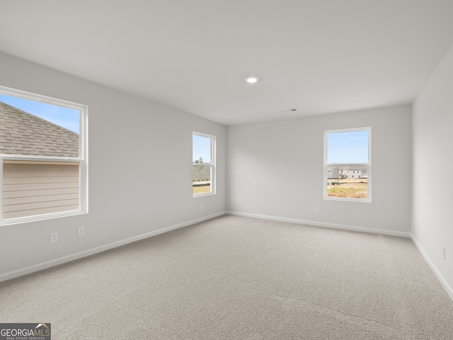 131 Hampton Ter, Dallas, GA 30157 - empty room featuring light colored carpet, baseboards, visible vents, and recessed lighting
