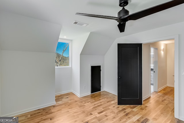 631 Bent Grass, Clayton, GA 30525 - bonus room with light wood-type flooring, lofted ceiling, ceiling fan, and baseboards