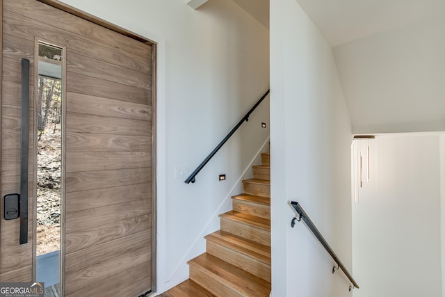 631 Bent Grass, Clayton, GA 30525 - staircase featuring baseboards