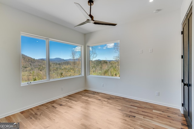 631 Bent Grass, Clayton, GA 30525 - spare room with ceiling fan, light wood-type flooring, baseboards, and a smoke detector