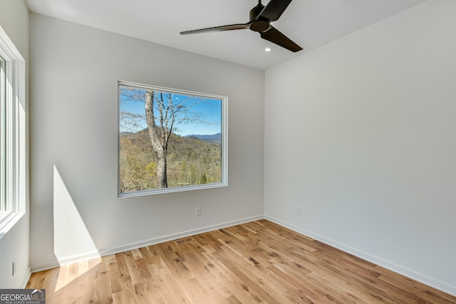 631 Bent Grass, Clayton, GA 30525 - spare room with ceiling fan, light wood-style flooring, recessed lighting, and baseboards