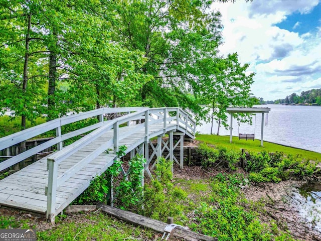 82 Dogwood Ct, Sparta, GA 31087 - exterior space with a water view