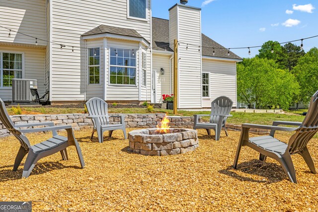 24 Hamilton Dr, Jefferson, GA 30549 - exterior space with central air condition unit and an outdoor fire pit