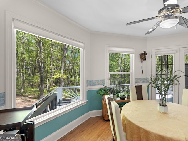view of sunroom / solarium