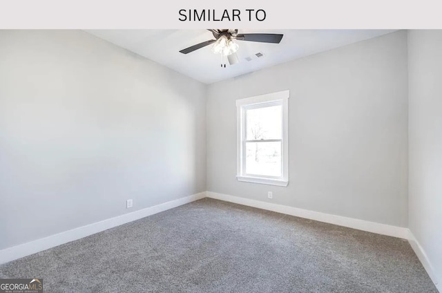104 Reedy Ct, Perry, GA 31069 - carpeted spare room with baseboards and a ceiling fan
