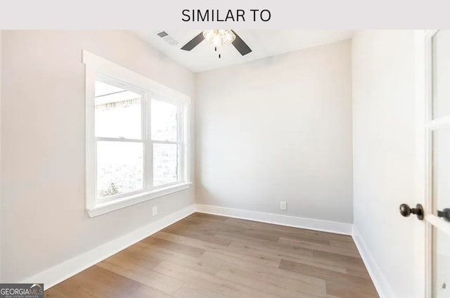 104 Reedy Ct, Perry, GA 31069 - spare room featuring a ceiling fan and wood finished floors