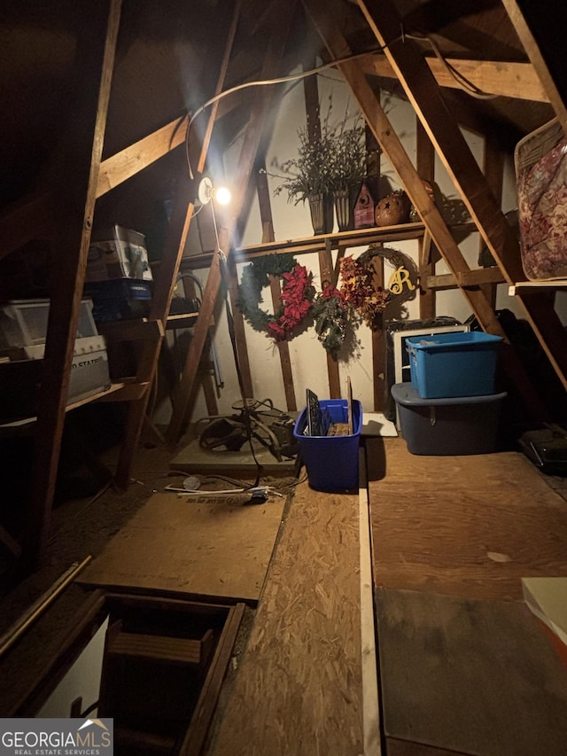 view of attic