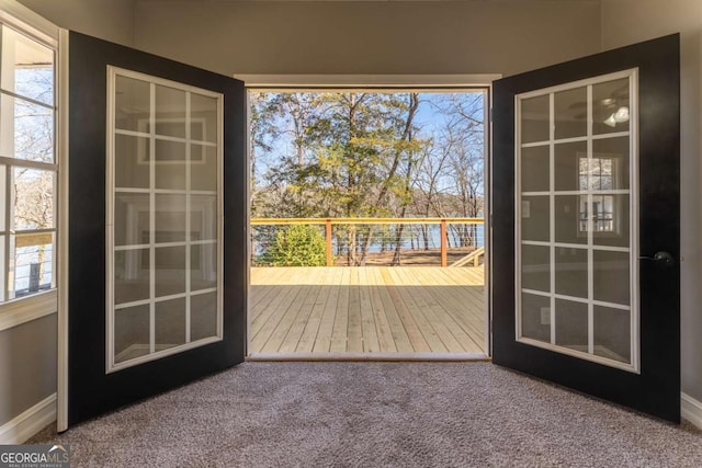 160 Keese Ln, Fair Play, SC 29643 - entryway featuring carpet floors and baseboards