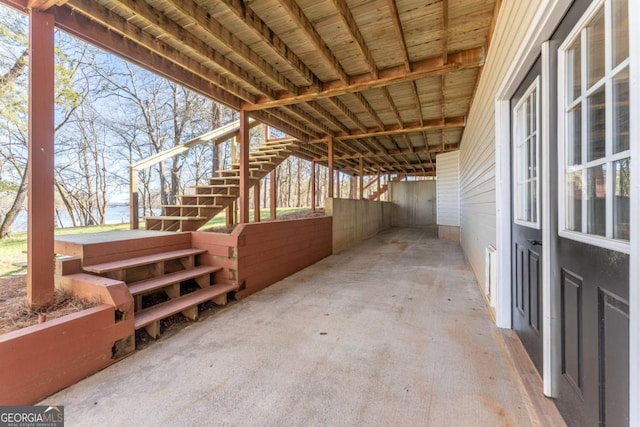 160 Keese Ln, Fair Play, SC 29643 - view of patio / terrace with a water view and stairs