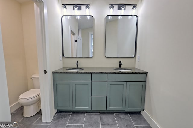 162 Forest Canopy Way, Clayton, GA 30525 - full bath with a sink, tile patterned flooring, toilet, and double vanity