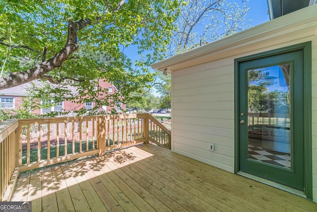 view of wooden deck