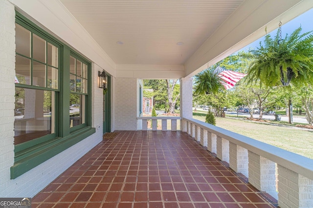 view of patio / terrace with a porch