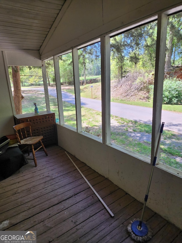view of sunroom