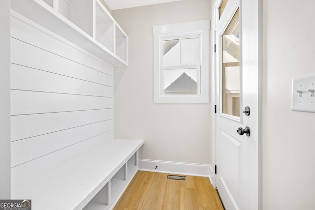 405 Roper Dr, Clarkesville, GA 30523 - mudroom with baseboards, visible vents, and light wood finished floors