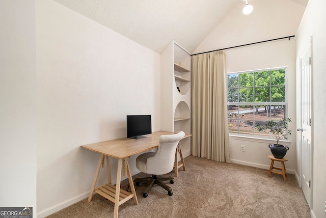 5 Stony Oak Dr, Newnan, GA 30263 - carpeted office space featuring lofted ceiling and baseboards