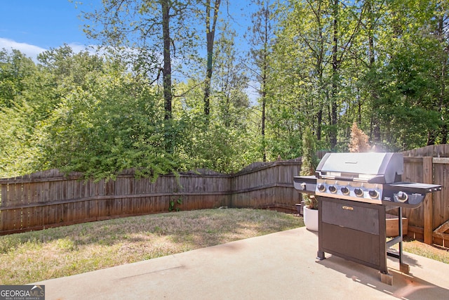 5 Stony Oak Dr, Newnan, GA 30263 - fenced backyard with a patio area and area for grilling