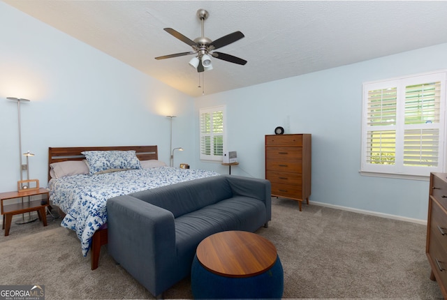 2673 Rainbow Forest Dr, Decatur, GA 30034 - carpeted bedroom featuring ceiling fan, lofted ceiling, and baseboards