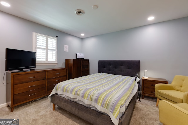 2673 Rainbow Forest Dr, Decatur, GA 30034 - bedroom featuring recessed lighting, visible vents, and light colored carpet