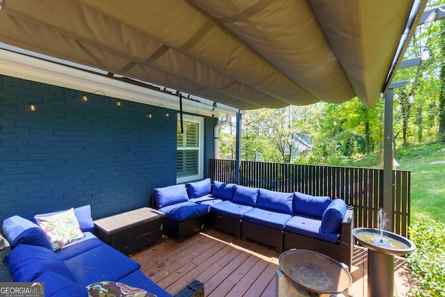 2673 Rainbow Forest Dr, Decatur, GA 30034 - wooden terrace with outdoor lounge area