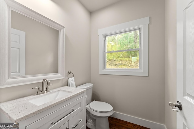527 Abby, Clayton, GA 30525 - bathroom with vanity and wood finished floors
