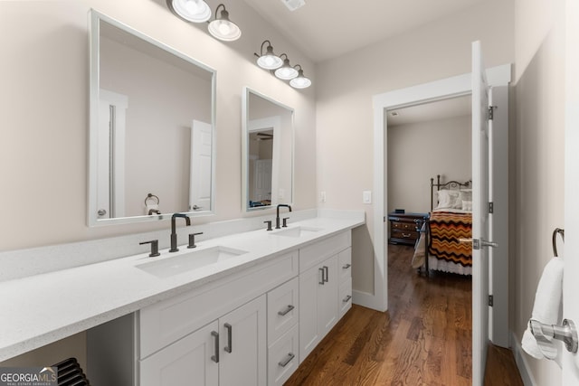 527 Abby, Clayton, GA 30525 - ensuite bathroom with double vanity and wood finished floors