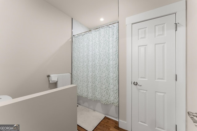 527 Abby, Clayton, GA 30525 - bathroom with wood finished floors and recessed lighting