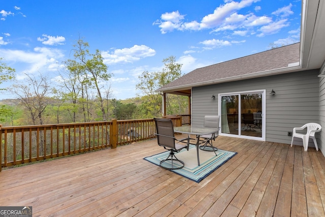 527 Abby, Clayton, GA 30525 - wooden terrace featuring outdoor dining area