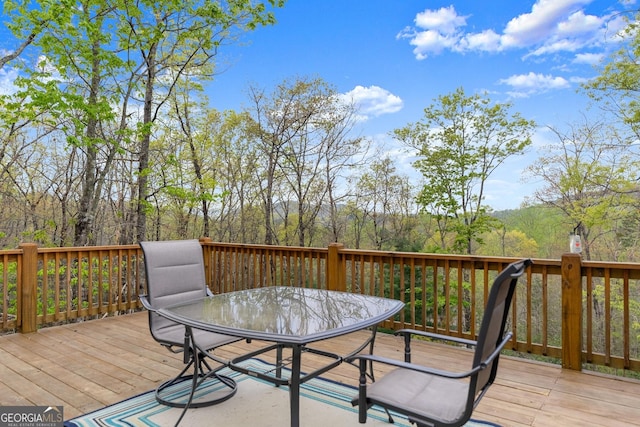 527 Abby, Clayton, GA 30525 - wooden deck with outdoor dining area