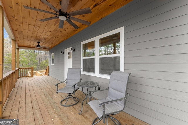 527 Abby, Clayton, GA 30525 - deck with a ceiling fan