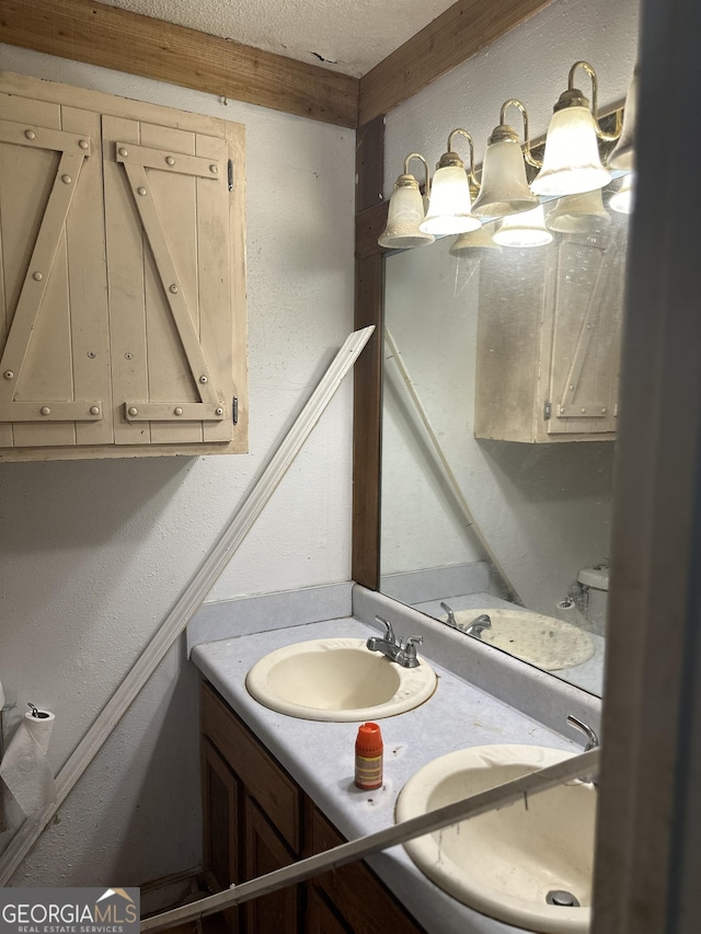 91 Lee Edwards Dr, Lafayette, GA 30728 - bathroom featuring double vanity and a textured ceiling