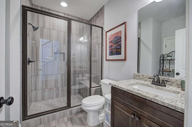 17 Ivy Stone Ct SE, Cartersville, GA 30120 - full bathroom featuring vanity, a shower stall, and toilet