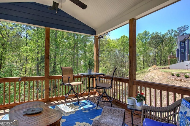 17 Ivy Stone Ct SE, Cartersville, GA 30120 - deck with a ceiling fan and outdoor dining space