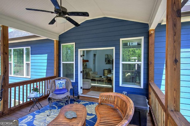 17 Ivy Stone Ct SE, Cartersville, GA 30120 - deck featuring ceiling fan