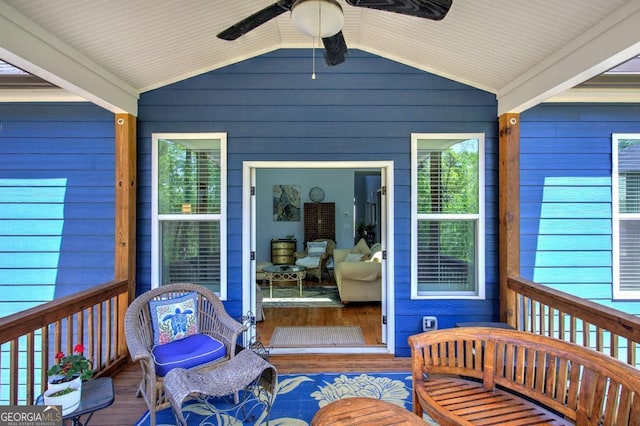 17 Ivy Stone Ct SE, Cartersville, GA 30120 - deck with a ceiling fan