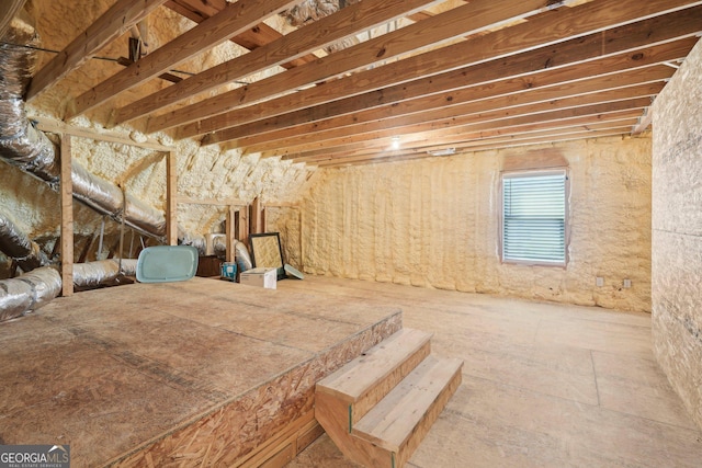 view of attic