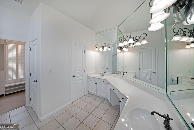 15 Boxelder Ct, Dallas, GA 30132 - bathroom featuring double vanity, tile patterned floors, and a sink