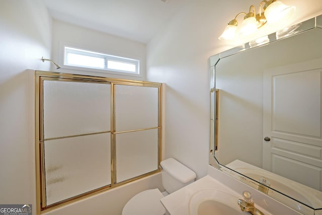 15 Boxelder Ct, Dallas, GA 30132 - bathroom featuring combined bath / shower with glass door, vanity, and toilet