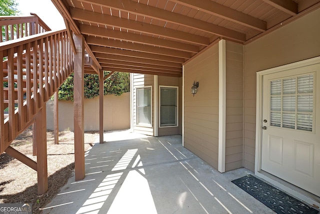 15 Boxelder Ct, Dallas, GA 30132 - view of patio / terrace featuring stairway and fence