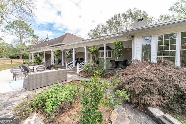 10 Rivermont Dr SW, Rome, GA 30165 - view of patio / terrace featuring an outdoor living space and fence