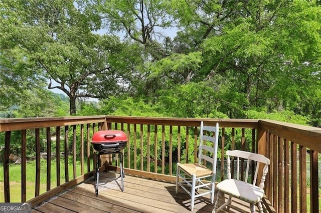 1060 Stephen St, Greensboro, GA 30642 - wooden terrace with grilling area