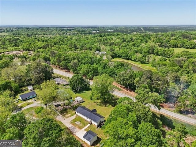 1060 Stephen St, Greensboro, GA 30642 - aerial overview of property's location with a forest