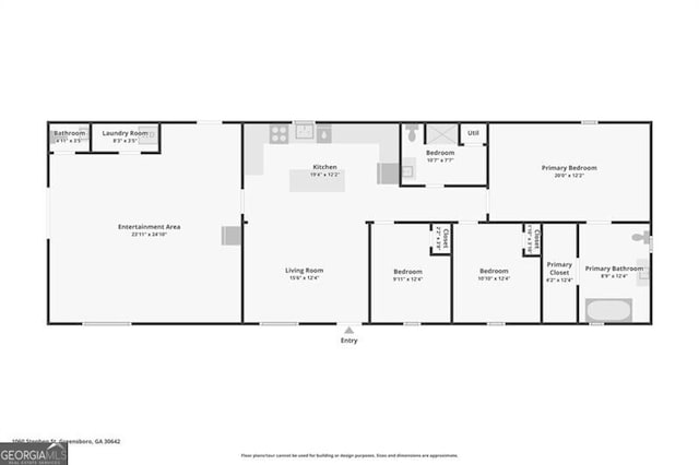 1060 Stephen St, Greensboro, GA 30642 - view of property floor plan
