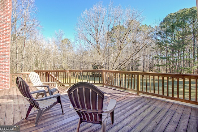 671 Ellison Rd, Tyrone, GA 30290 - view of wooden terrace