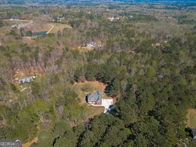 671 Ellison Rd, Tyrone, GA 30290 - aerial view of property and surrounding area with a forest