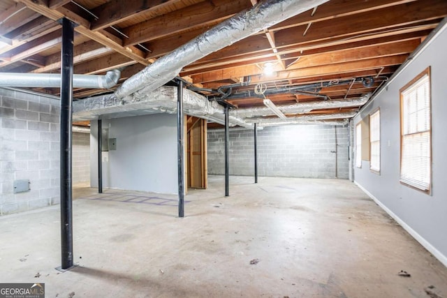 view of basement