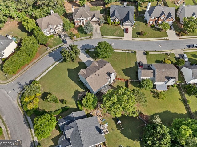 bird's eye view with a residential view