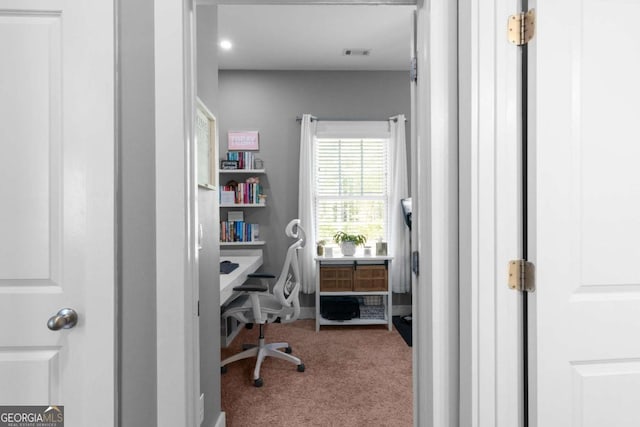 9988 Devonshire St, Douglasville, GA 30135 - carpeted home office featuring visible vents