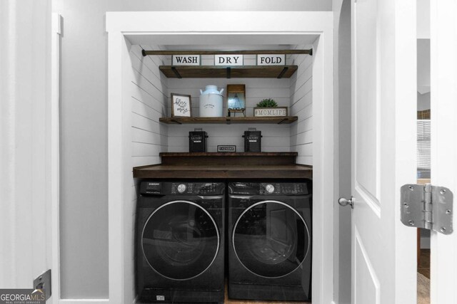 9988 Devonshire St, Douglasville, GA 30135 - laundry area with separate washer and dryer and laundry area