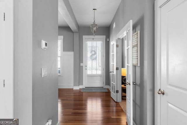 9988 Devonshire St, Douglasville, GA 30135 - foyer featuring baseboards and wood finished floors